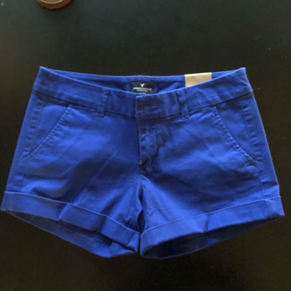Blue twill shorts
